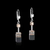 GeoCUBE® Earrings onyx black-rose gold