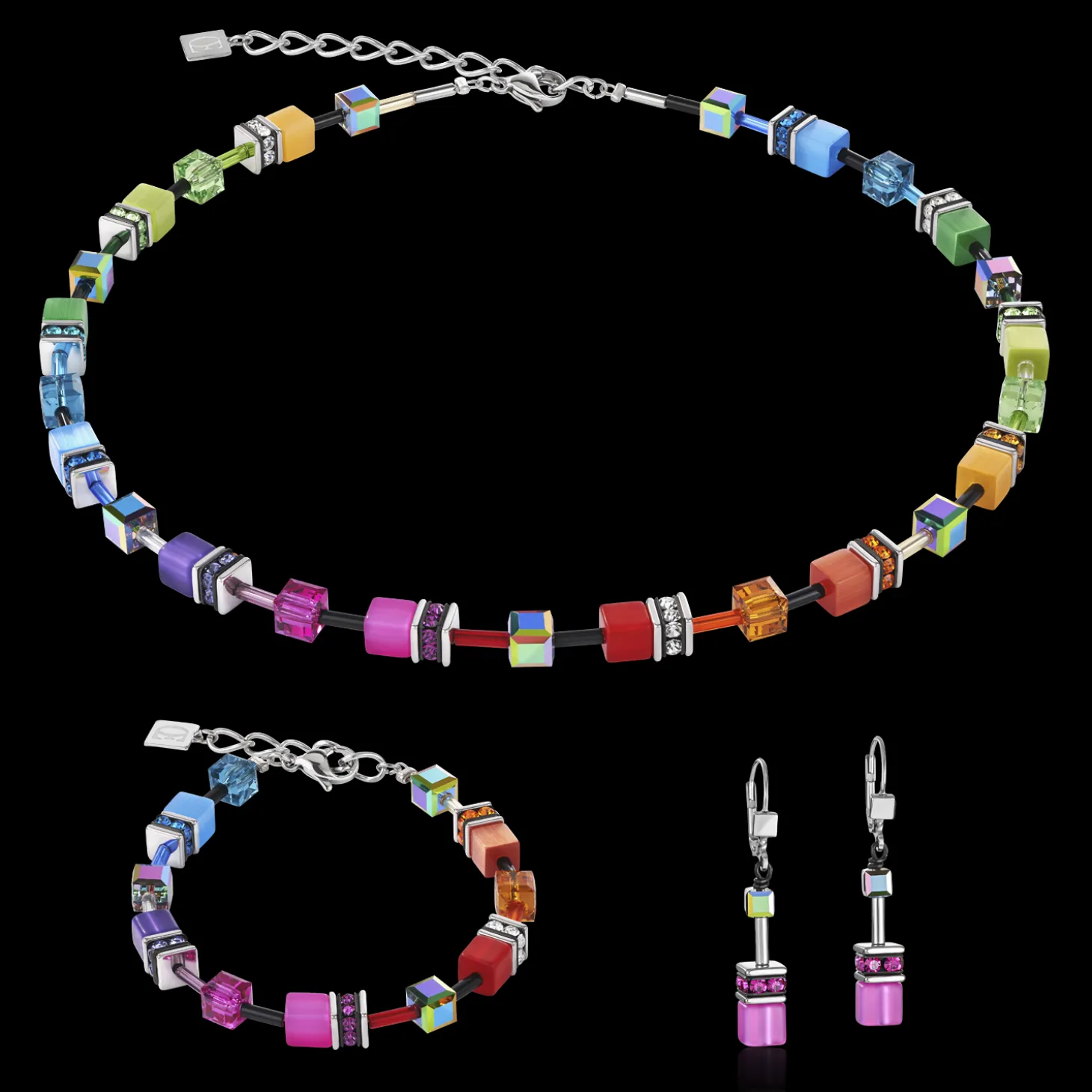 GeoCUBE® Earrings pink