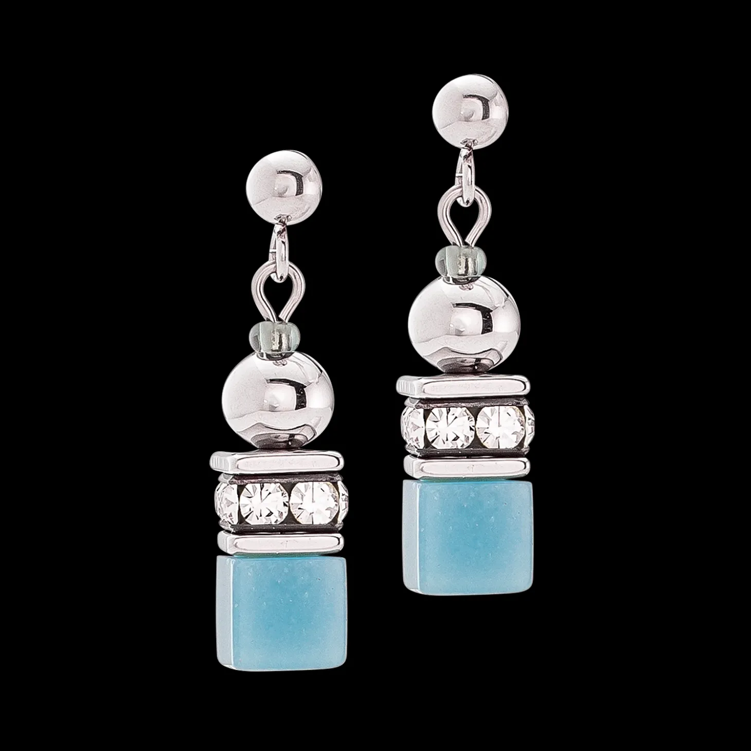 GeoCUBE® Fusion Spheres earrings ice blue