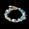 GeoCUBE® Iconic bracelet gold turquoise