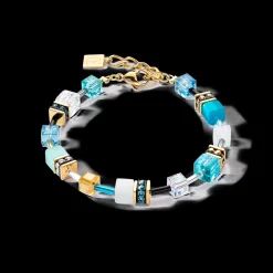 GeoCUBE® Iconic bracelet gold turquoise