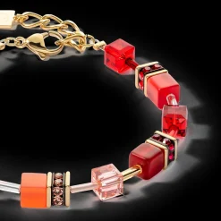 GeoCUBE® Iconic bracelet gold red