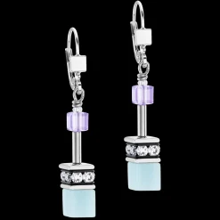 GeoCUBE® Iconic earrings aqua-lilc
