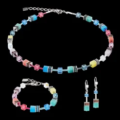 GeoCUBE® Iconic earrings Magic silver