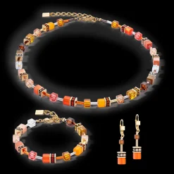 GeoCUBE® Iconic earrings Sunset gold