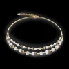GeoCUBE® Iconic Layer necklace gold-white