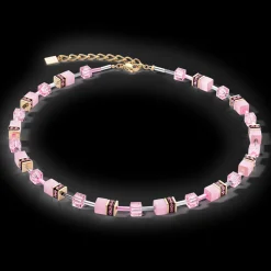 GeoCUBE® Iconic Mono Gold necklace pink