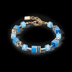 GeoCUBE® Iconic Mono Gold bracelet turquoise