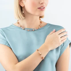 GeoCUBE® Iconic Mono Gold earrings Apricot Crush