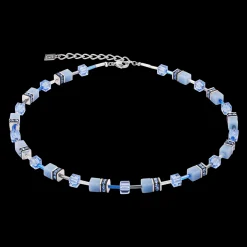 GeoCUBE® Iconic Mono Silver necklace blue