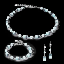 GeoCUBE® Iconic Mono Silver bracelet ice blue
