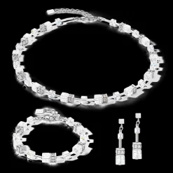 GeoCUBE® Iconic Nature bracelet silver-white