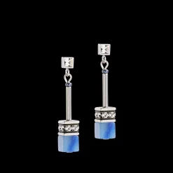 GeoCUBE® Iconic Nature Chain earrings blue