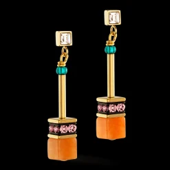 GeoCUBE® Iconic Nature Chain earrings dopamine