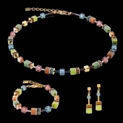 GeoCUBE® Iconic necklace Forest bicolor