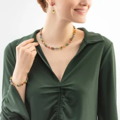 GeoCUBE® Iconic necklace Forest bicolor
