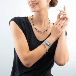 GeoCUBE® Iconic necklace Ice Serenity silver