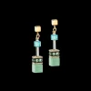 GeoCUBE® Iconic Precious earrings green-turquoise