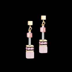 GeoCUBE® Iconic Precious earrings rose-orange
