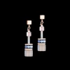GeoCUBE® Iconic Precious earrings light blue-beige