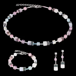GeoCUBE® Iconic Precious earrings pink-lilac