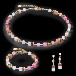 GeoCUBE® Iconic Precious earrings rose-orange