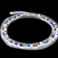 GeoCUBE® Iconic Precious necklace blue-brown