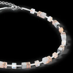 GeoCUBE® Iconic Precious necklace rose gold-peach