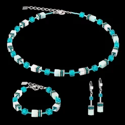 GeoCUBE® Iconic Precious necklace silver-green