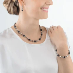GeoCUBE® Iconic Precious Onyx necklace crystal-black