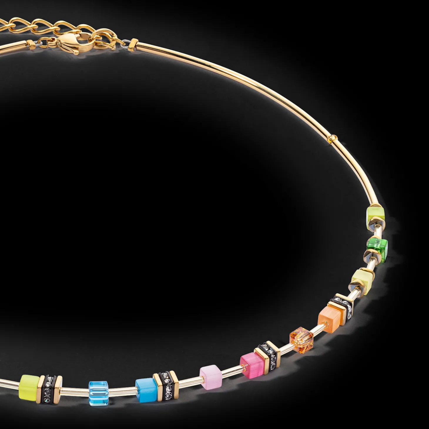 GeoCUBE® Lite Mini Necklace Rainbow