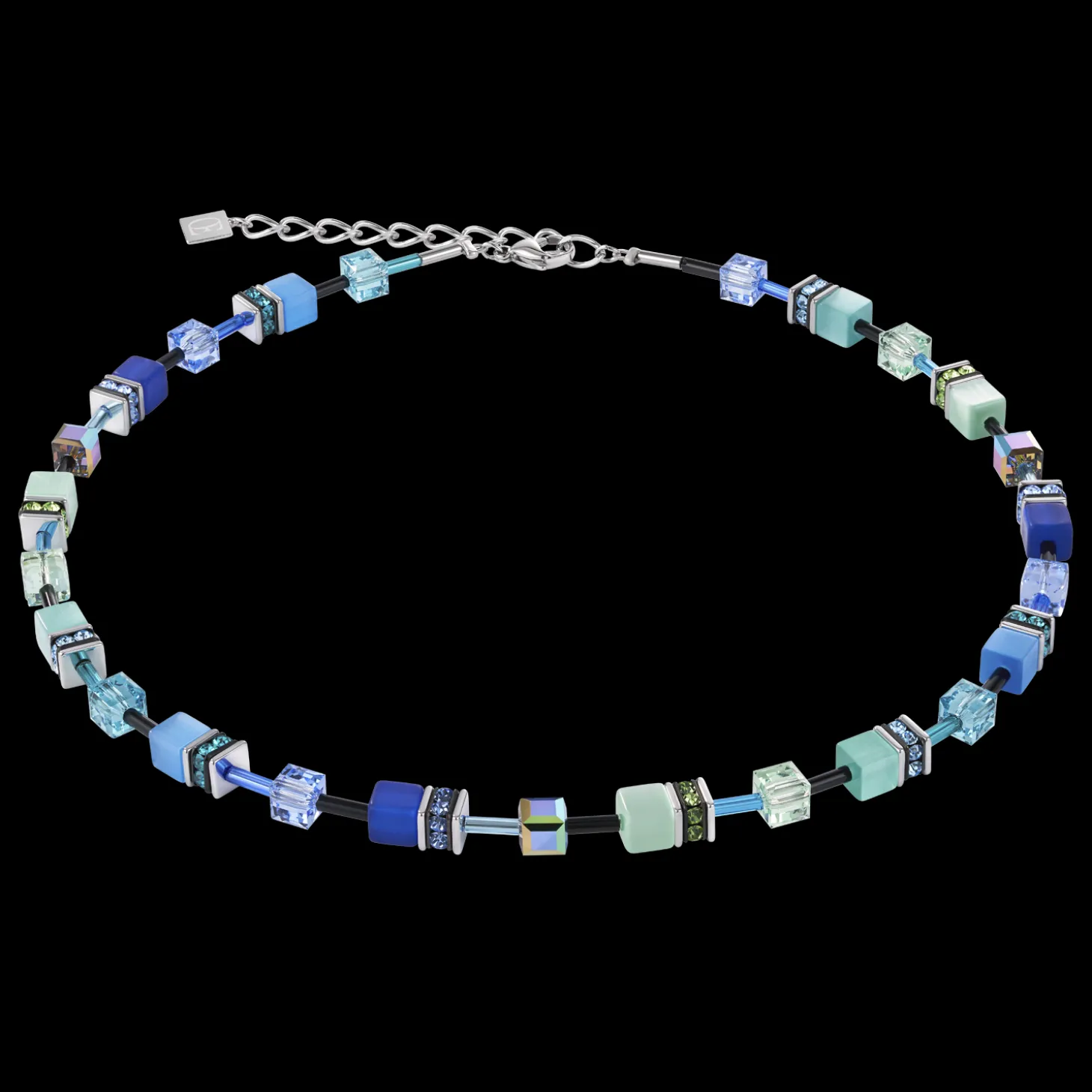 GeoCUBE® Necklace blue-green