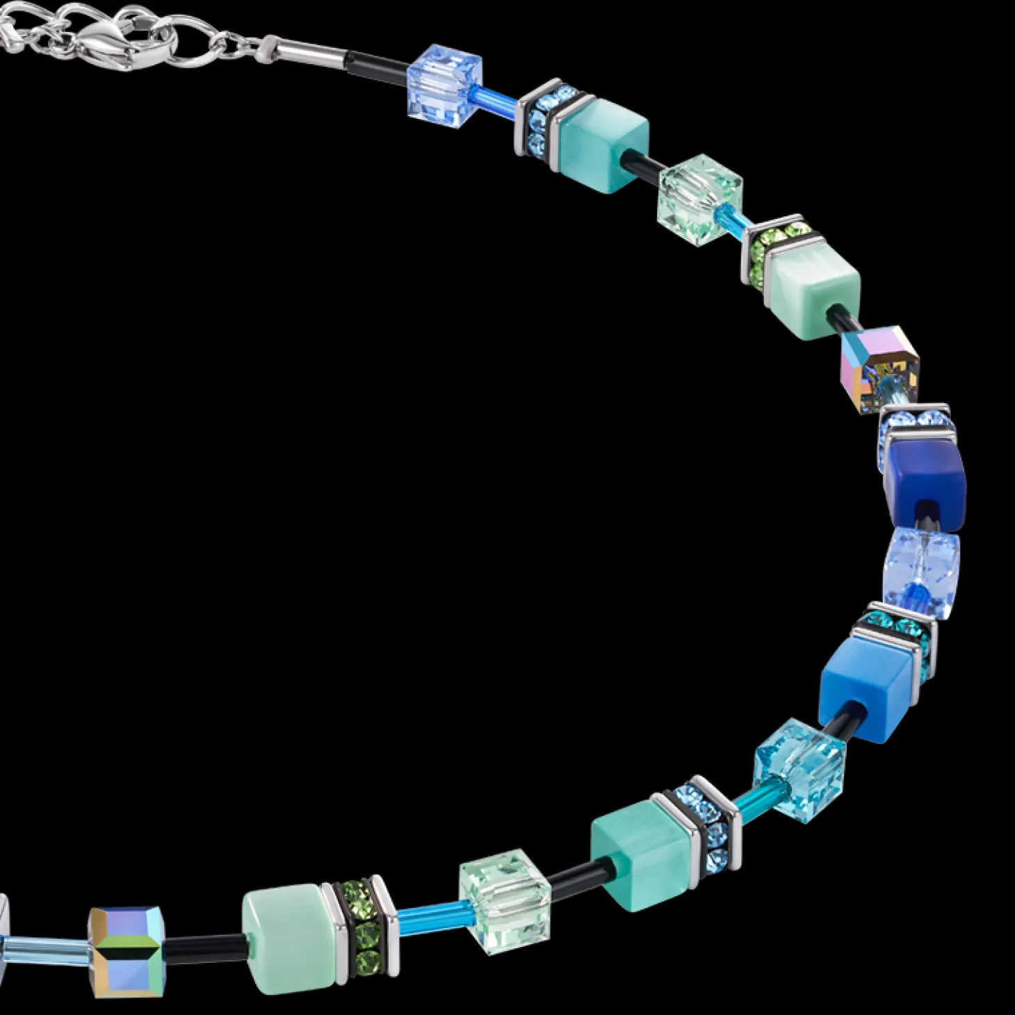 GeoCUBE® Necklace blue-green