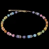 GeoCUBE® Necklace multicolour rainbow gold