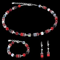 GeoCUBE® Necklace red-haematite