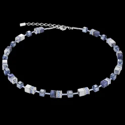 GeoCUBE® Necklace sodalite & haematite blue