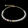 GeoCUBE® Precious Fusion Pearls necklace multicolour pastel
