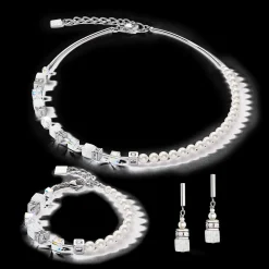 GeoCUBE® Precious Fusion Pearls necklace white