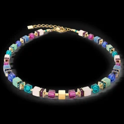 GeoCUBE® Precious Statement necklace gold-multicolour
