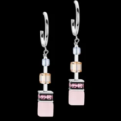 GeoCUBE® Precious Statement earrings silver-pastel