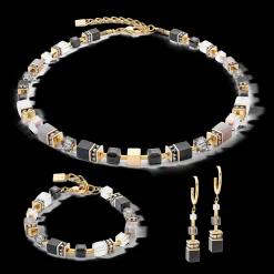 GeoCUBE® Precious statement bracelet gold-black