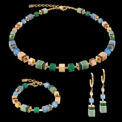 GeoCUBE® Precious Statement necklace gold-spring
