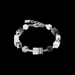 Gift Set Watch Iconic Spikes Sky Blue Silver & GeoCUBE® Iconic Bracelet Ice Serenity