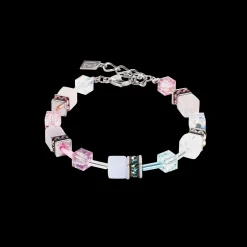 Gift Set Watch Iconic Spikes Rosé Silver & GeoCUBE® Iconic Precious bracelet pink-lilac