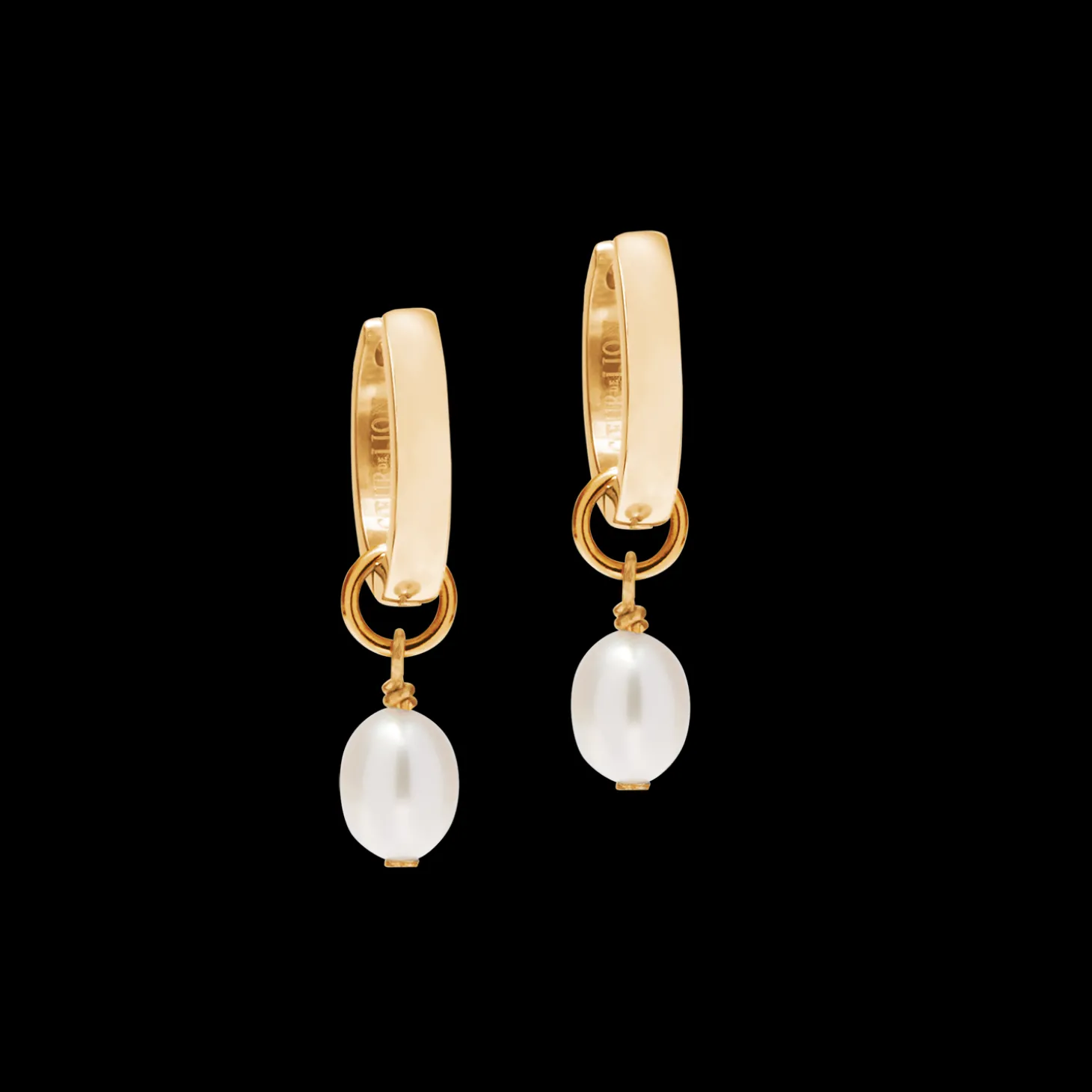 Hoop Cosmic Pearls deep gold