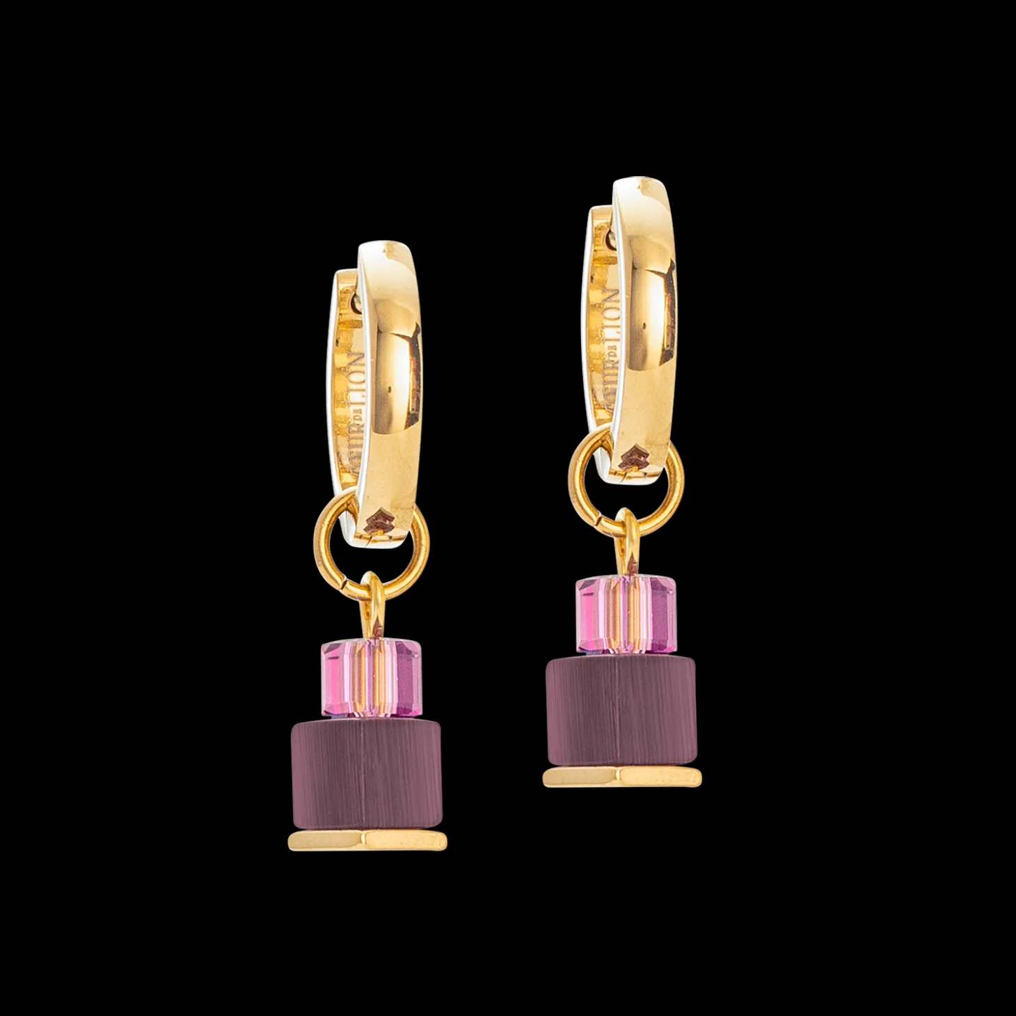 Hoops Cube Fusion Charm gold-red