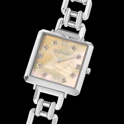 Iconic Cube Statement watch Apricot Crush Silver