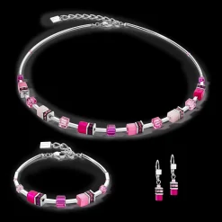 Jewellery Set GeoCUBE® Iconic Lite Magenta