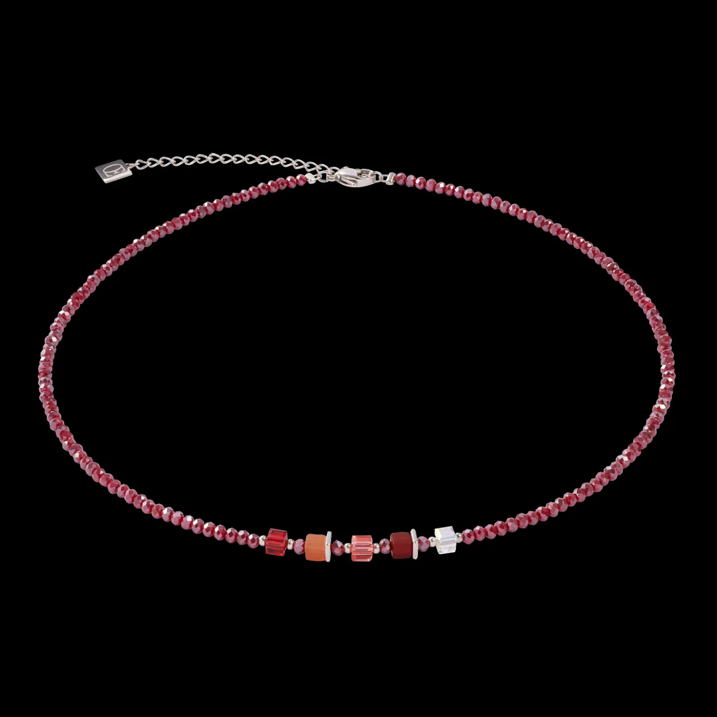 Joyful Colours Update Necklace silver-red