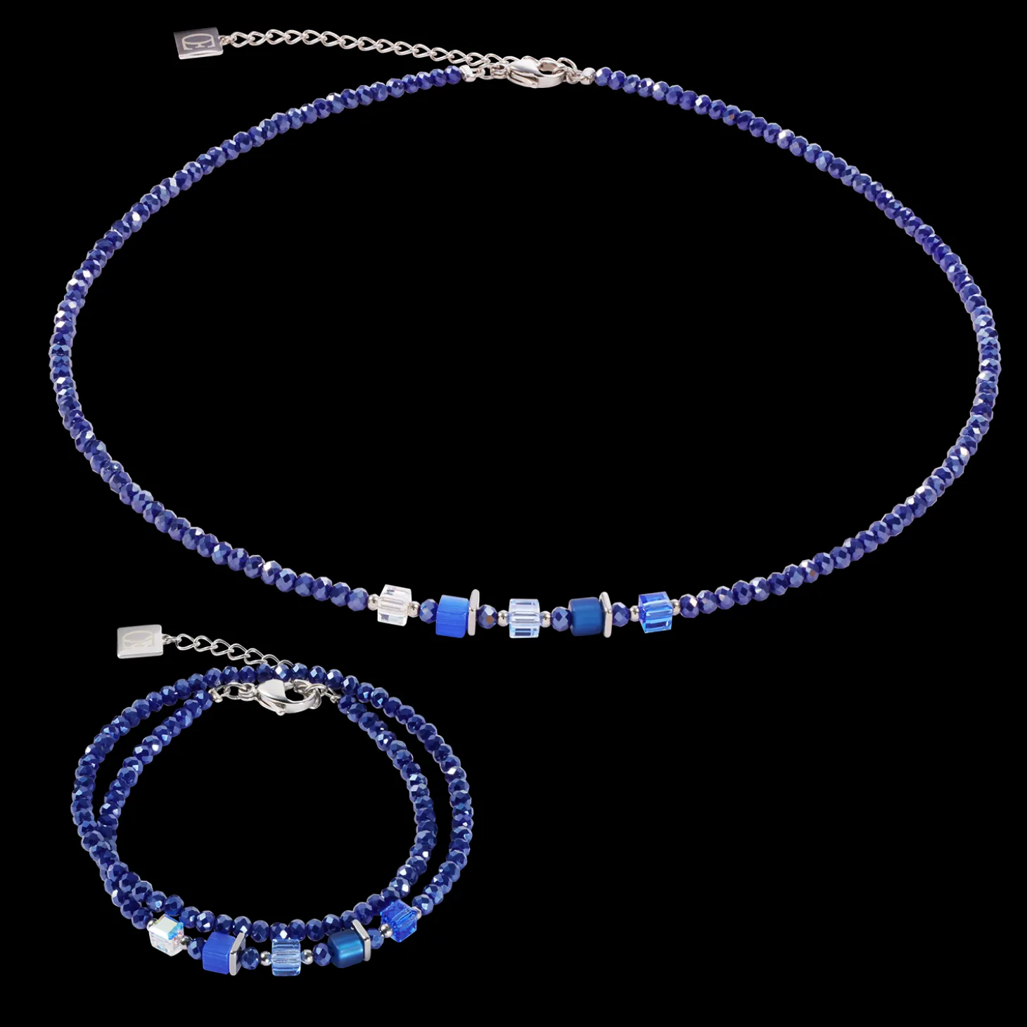 Joyful Colours Update Necklace silver-blue